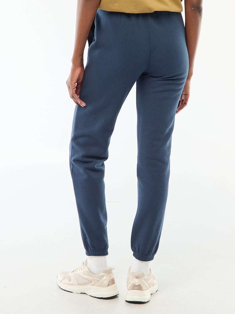 Pantalon de jogging femme en maille lourde Bleu - Kiabi