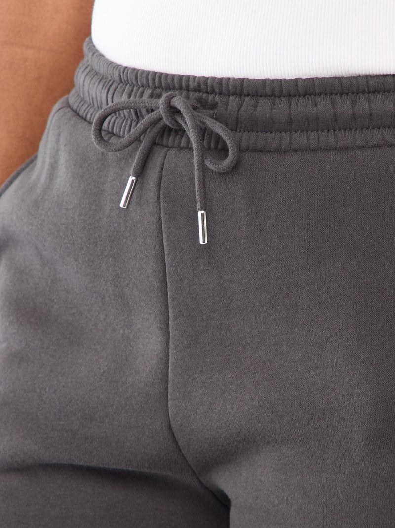 Pantalon de jogging femme en maille lourde Noir - Kiabi