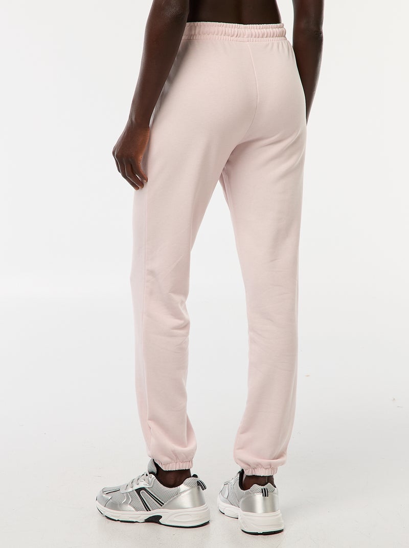 Pantalon de jogging femme en maille lourde Rose - Kiabi
