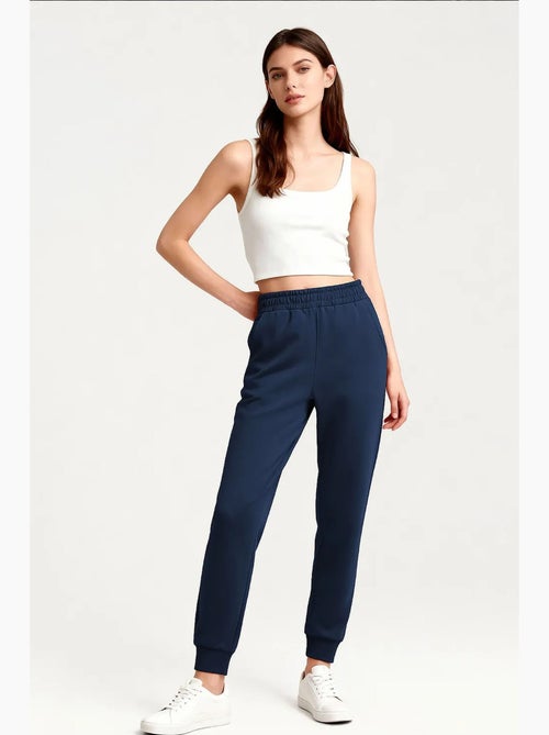 Pantalon de jogging femme en mélange de coton tommy - Kiabi Pantalon de jogging femme en mélange de coton tommy - Kiabi