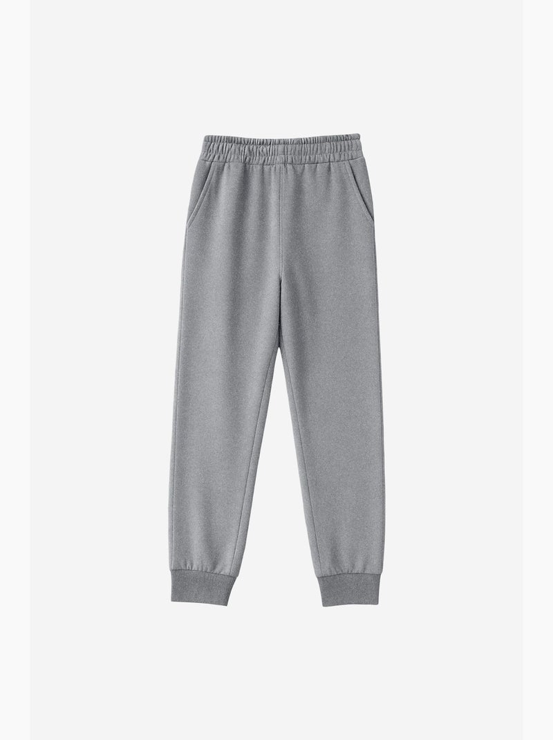 Pantalon de jogging femme en mélange de coton tommy Gris - Kiabi