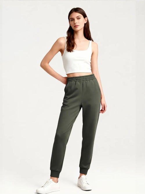 Pantalon de jogging femme en mélange de coton tommy - Kiabi