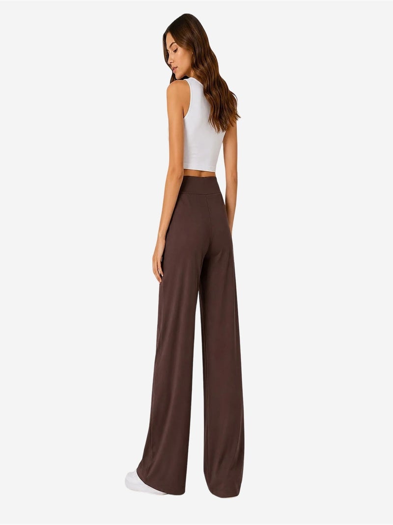 Pantalon de jogging femme en mélange de viscose tommy Marron chocolat - Kiabi