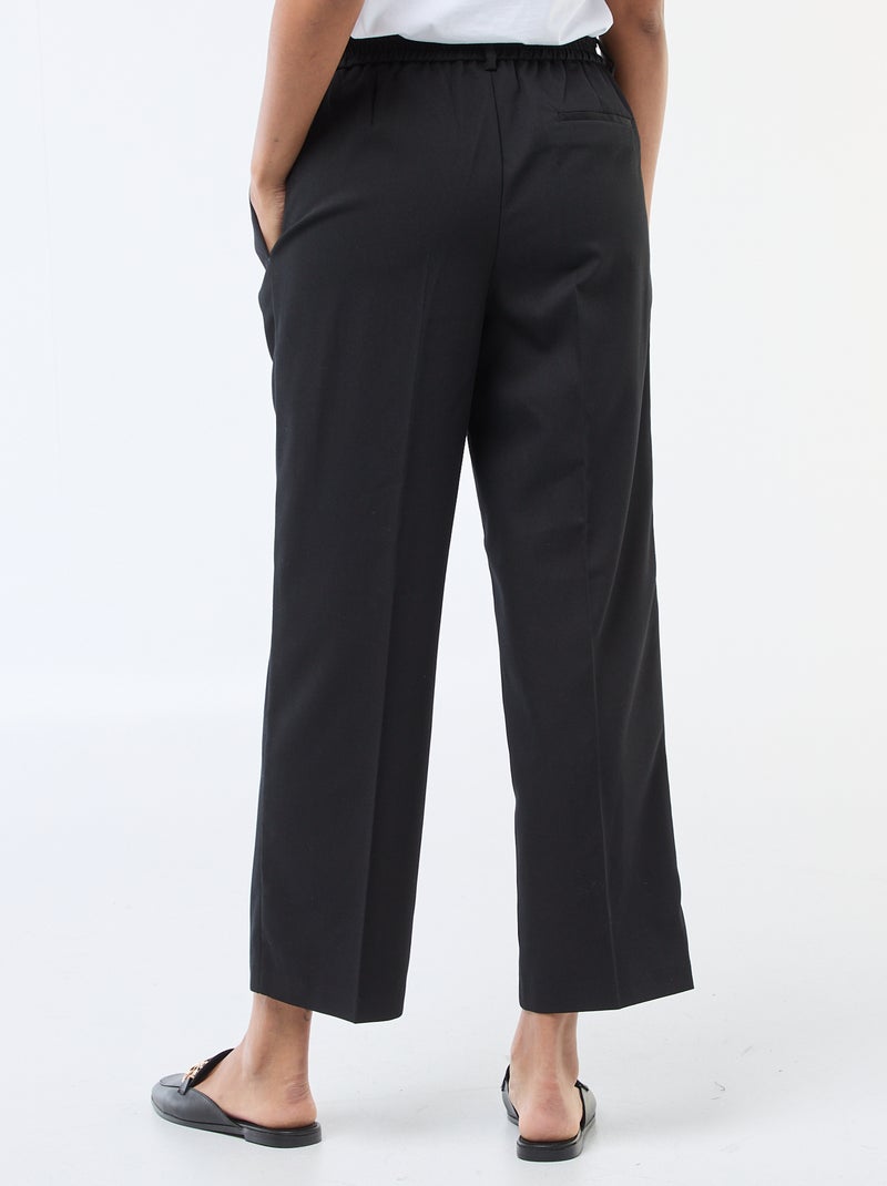 Pantalon de jogging femme en tissu lourd Noir - Kiabi
