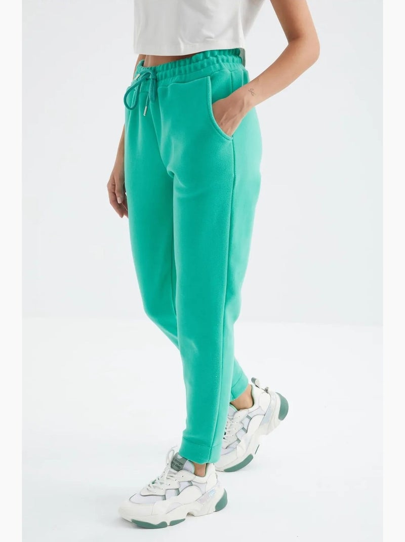 Pantalon de jogging femme taille haute tommy Vert menthe - Kiabi
