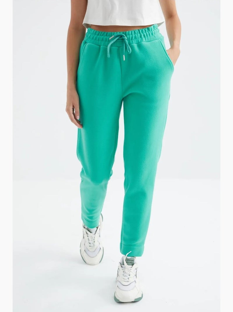 Pantalon de jogging femme taille haute tommy Vert menthe - Kiabi