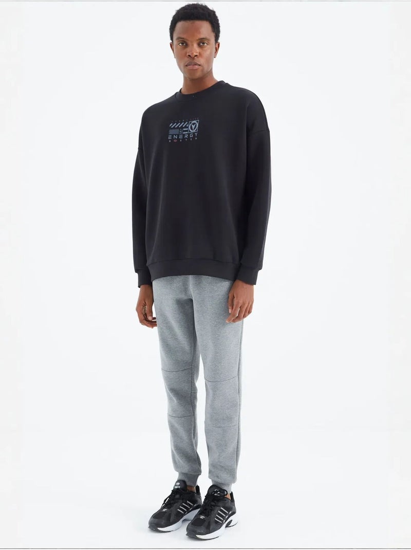 Pantalon de jogging homme coupe décontractée en molleton tommy Gris - Kiabi