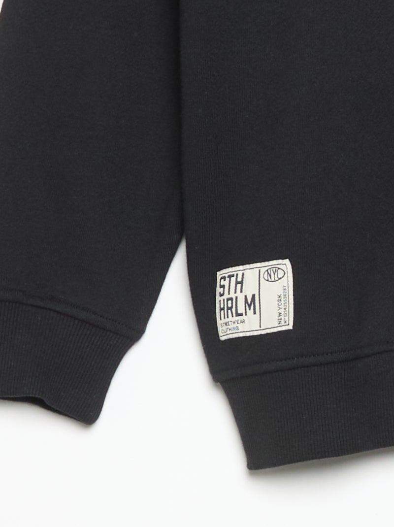 Pantalon de jogging homme en molleton French Terry à taille élastiquée Noir - Kiabi