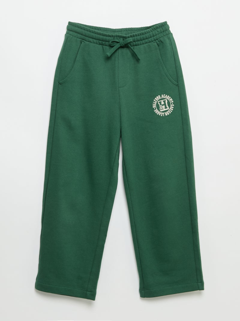 Pantalon de jogging homme en molleton French Terry à taille élastiquée Vert - Kiabi