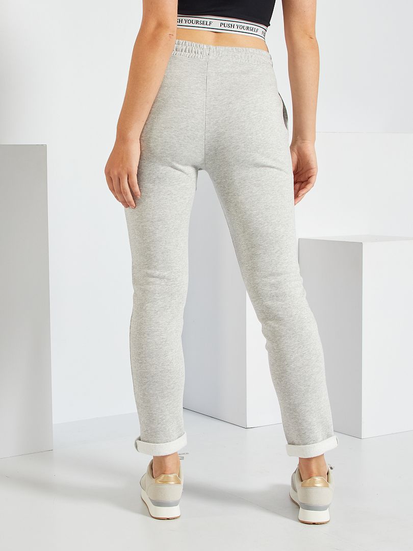 Pantalon jogging Basics fille - gris clair chine, Fille