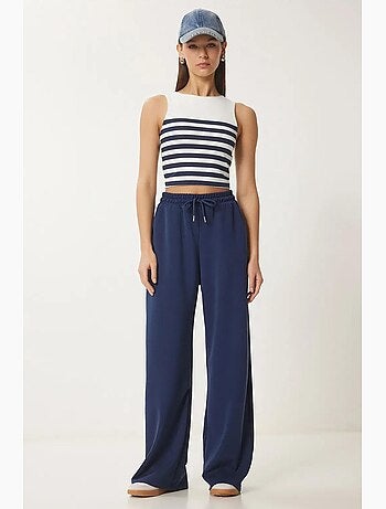Pantalon de jogging jambe large à taille à cordon istanbul