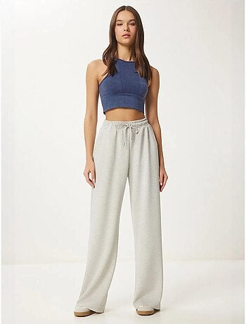 Pantalon de jogging jambe large à taille à cordon istanbul