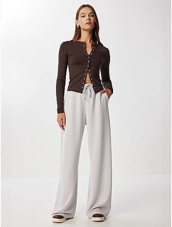 Pantalon de jogging jambe large à taille à cordon istanbul