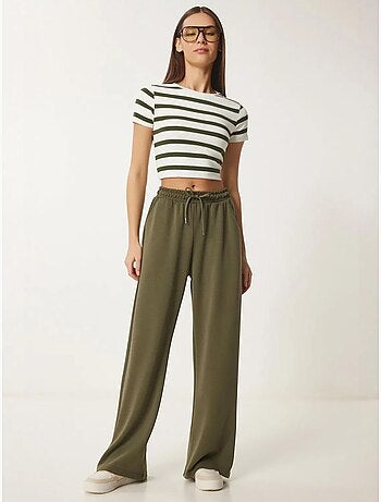 Pantalon de jogging jambe large à taille à cordon istanbul