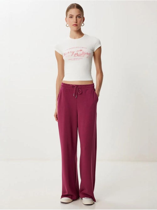Pantalon de jogging jambe large à taille à cordon istanbul - Kiabi Pantalon de jogging jambe large à taille à cordon istanbul - Kiabi