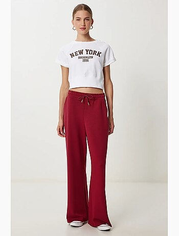 Pantalon de jogging jambe large à taille à cordon istanbul