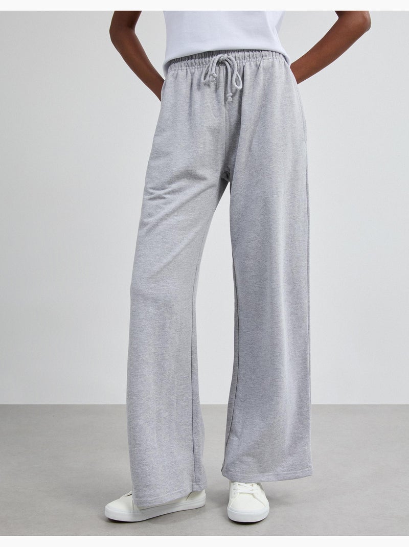 Pantalon de jogging jambe large, mo fashion Gris - Kiabi