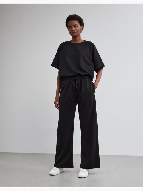 Pantalon de jogging jambe large, mo fashion - Kiabi Pantalon de jogging jambe large, mo fashion - Kiabi