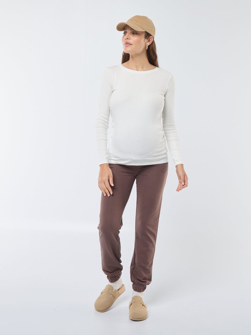 Pantalon de jogging maternité Marron - Kiabi
