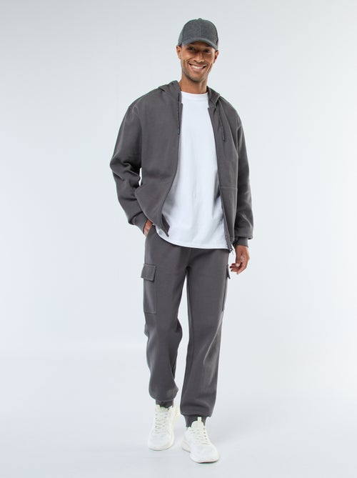 Pantalon de jogging multi-poches uni - Kiabi