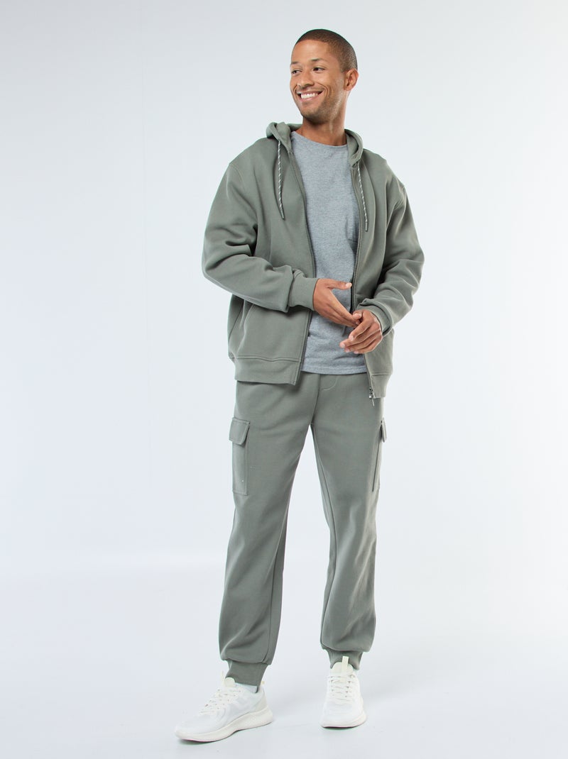 Pantalon de jogging multi-poches uni Vert - Kiabi