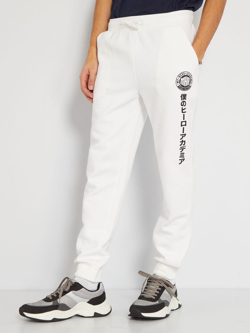 Pantalon de jogging ' My hero Acadamia' blanc - Kiabi