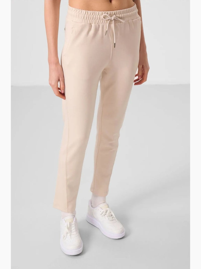 Pantalon de jogging pour femme avec fermeture éclair tommy Beige argile - Kiabi