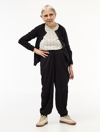 Pantalon de jogging pour femme en maille légère à taille élastiquée
