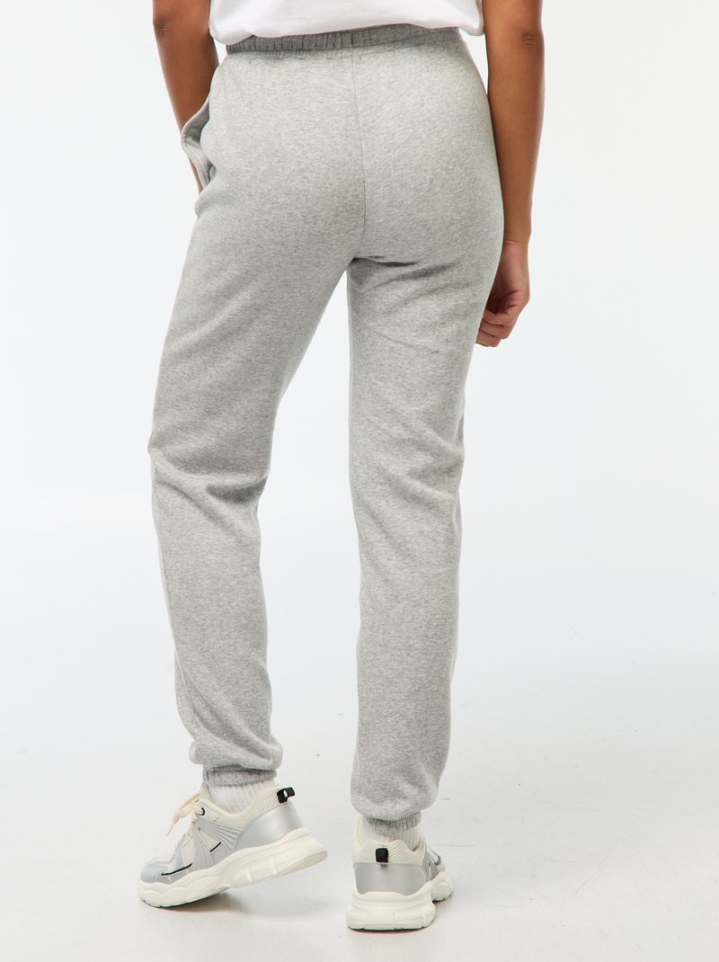 Pantalon de jogging pour femme en maille lourde à taille standard Gris - Kiabi