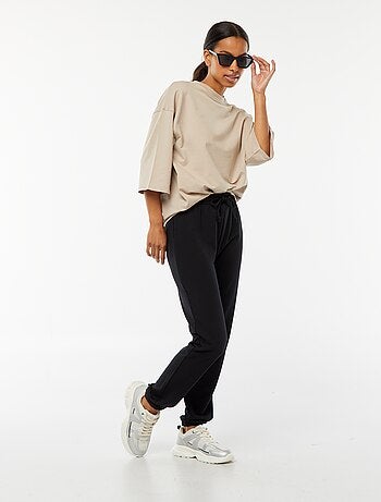 Pantalon en maille lourde femme coupe jogging