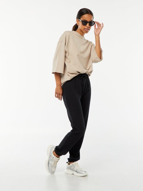 Pantalon de jogging pour femme en maille lourde à taille standard - Kiabi Pantalon de jogging pour femme en maille lourde à taille standard - Kiabi