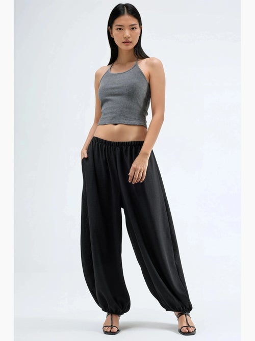 Pantalon de jogging taille basse coupe ample hiccup - Kiabi Pantalon de jogging taille basse coupe ample hiccup - Kiabi