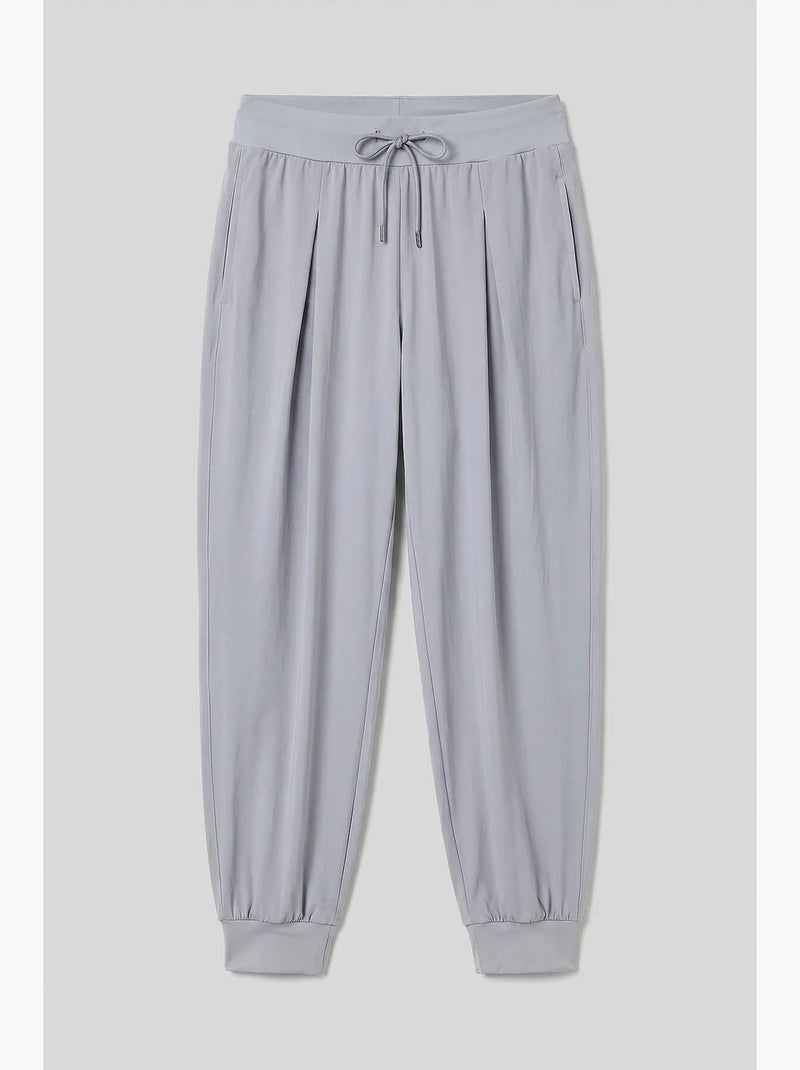 Pantalon de jogging taille mi-haute en jersey fin avec poche tommy Sable - Kiabi