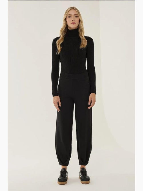 Pantalon de jogging tricoté taille haute hiccup - Kiabi Pantalon de jogging tricoté taille haute hiccup - Kiabi