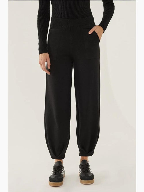 Pantalon de jogging tricoté taille haute hiccup - Kiabi Pantalon de jogging tricoté taille haute hiccup - Kiabi