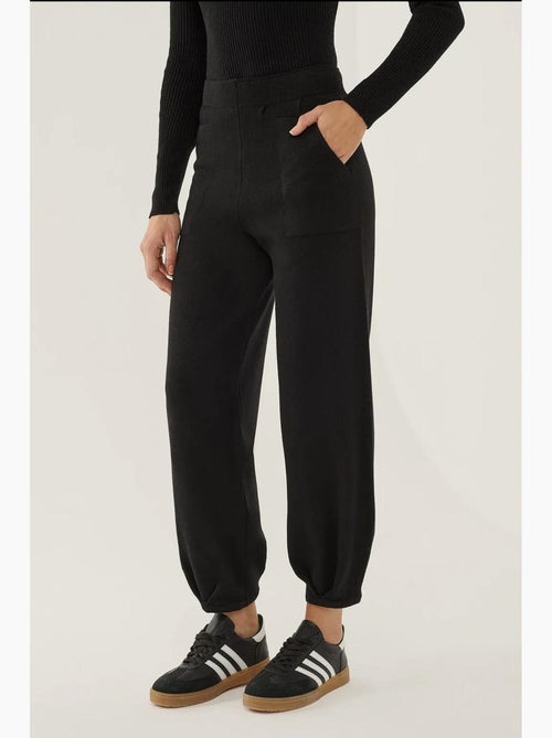 Pantalon de jogging tricoté taille haute hiccup - Kiabi Pantalon de jogging tricoté taille haute hiccup - Kiabi