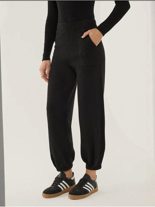 Pantalon de jogging tricoté taille haute - Kiabi Pantalon de jogging tricoté taille haute - Kiabi
