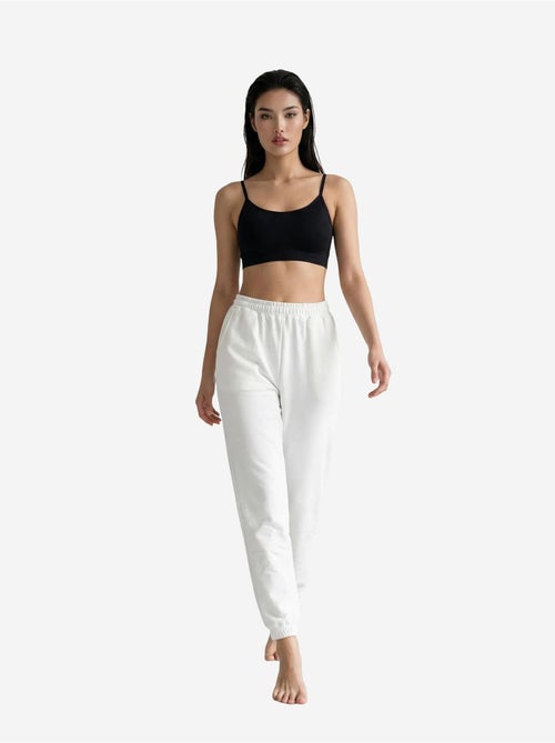 Pantalon de jogging uni à taille élastique my fashion - Kiabi Pantalon de jogging uni à taille élastique my fashion - Kiabi