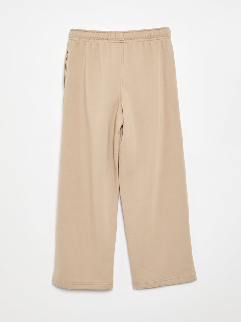 Pantalon de jogging uni en French Terry Beige - Kiabi