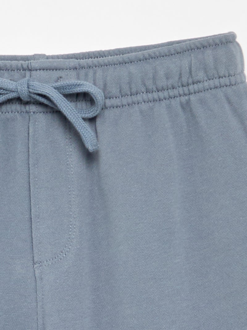 Pantalon de jogging uni en French Terry Bleu - Kiabi