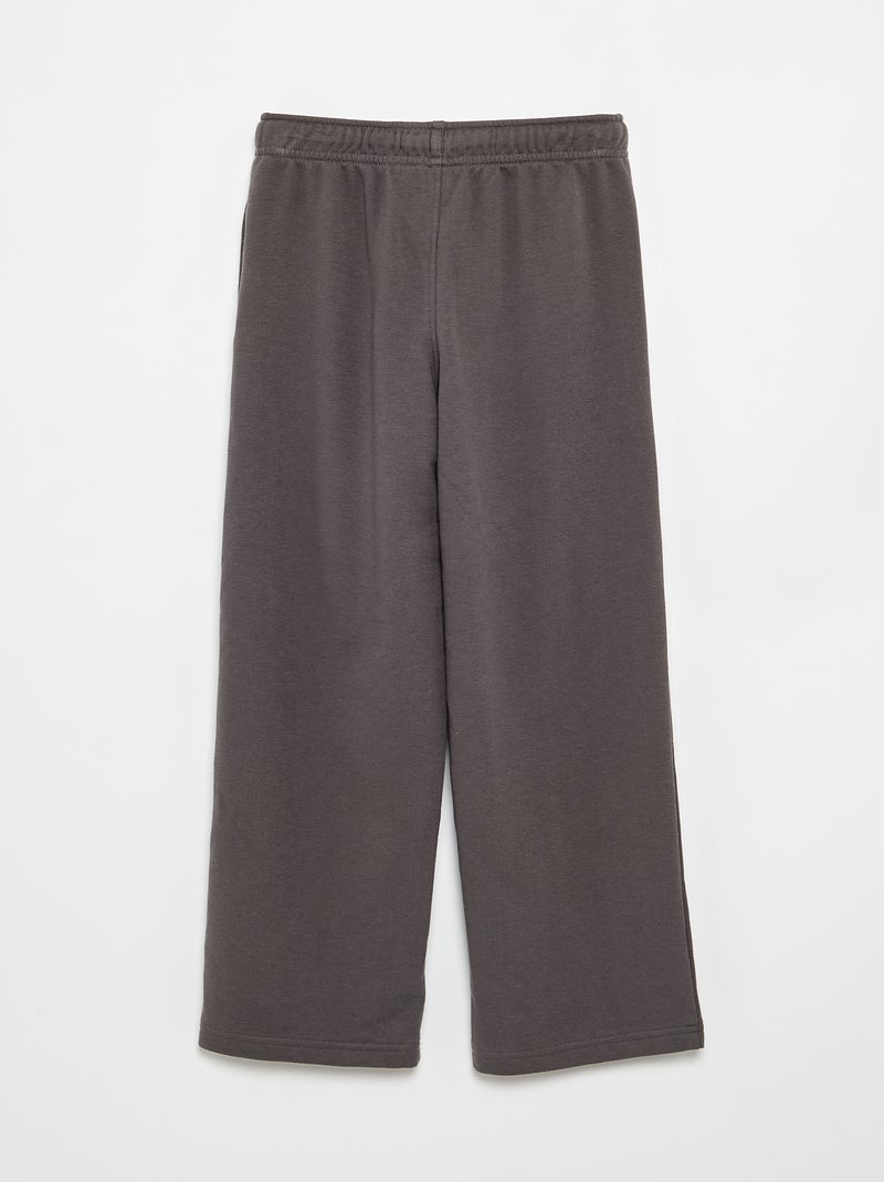 Pantalon de jogging uni en French Terry Gris - Kiabi