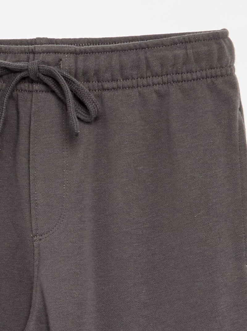 Pantalon de jogging uni en French Terry Gris - Kiabi