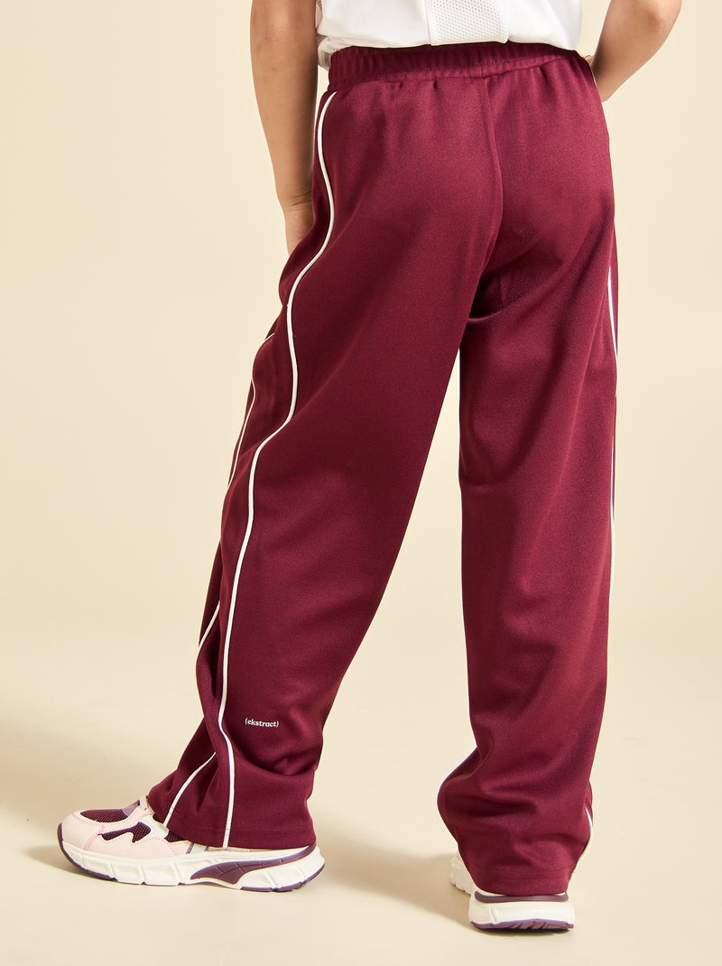 Pantalon de jogging wide leg Rouge - Kiabi