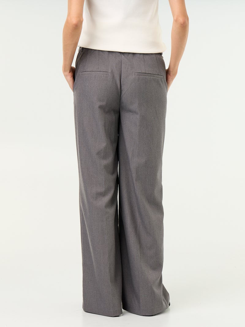 Pantalon de maternité à pinces Gris - Kiabi