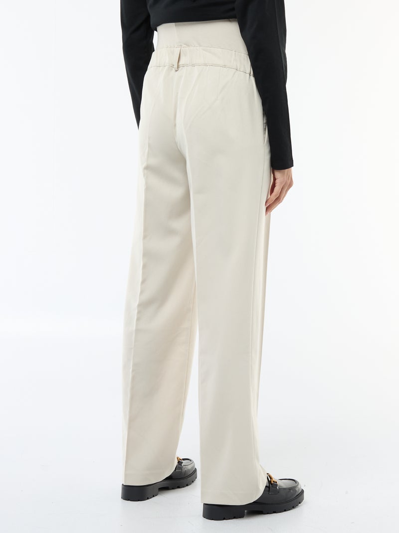 Pantalon de maternité coupe large de maternité Gris - Kiabi