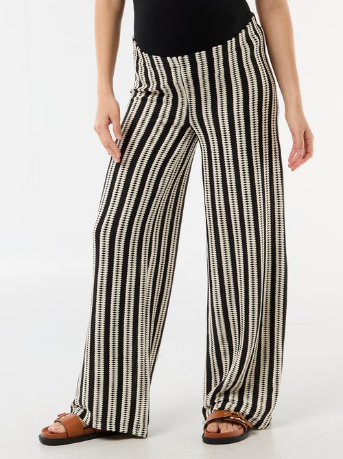Pantalon de maternité en maille rayé - Kiabi