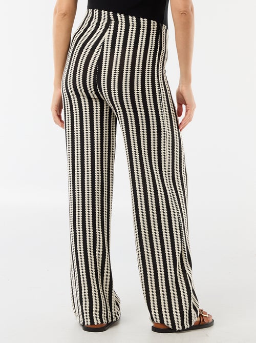 Pantalon de maternité en maille rayé - Kiabi