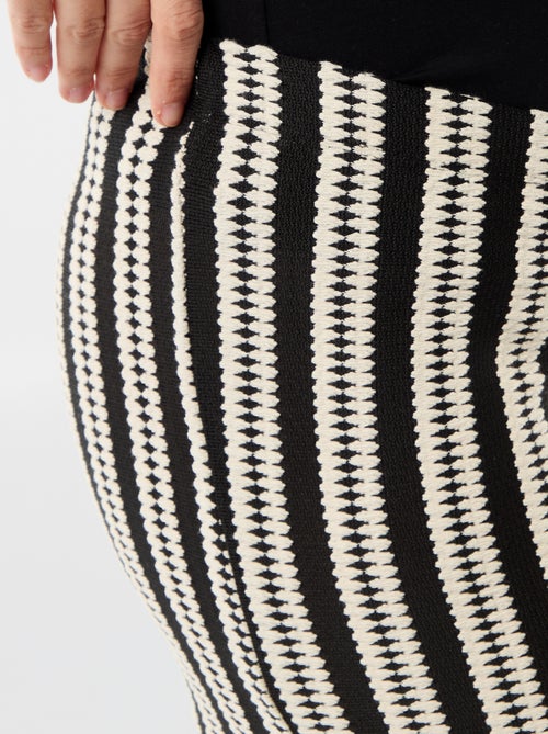 Pantalon de maternité en maille rayé - Kiabi