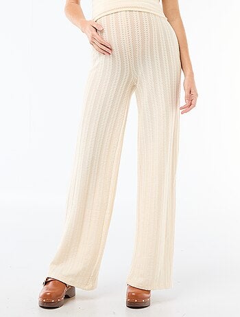 Pantalon de maternité en maille rayé