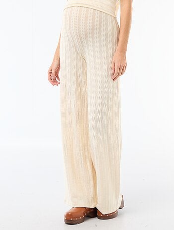 Pantalon de maternité en maille rayé